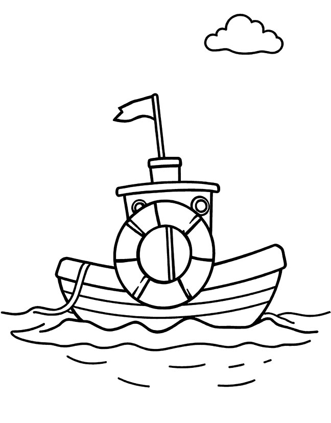 Life boat coloring page Life boat coloring page